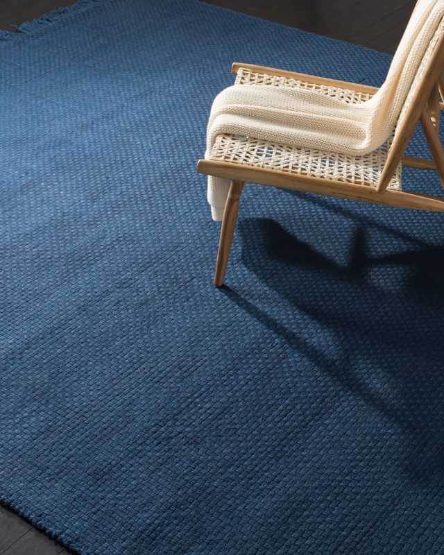 Amalie Navy Flat-Weave Rug, 10' x 14'